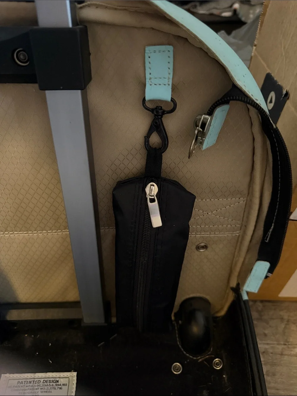 McKlein Sky Blue Rolling Leather Computer Bag Top-Handle & Shoulder Strap